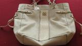 White leather Coach purse