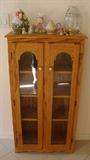 Glass paneled solid wood display cabinets