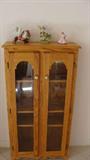 Glass paneled solid wood display cabinets