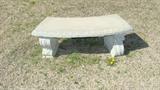 Concrete garden bench