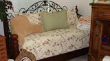 Iron & wood day bed with box spring and pillow top mattress
