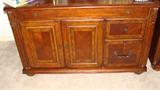 Kimball International desk set (hutch, credenza, peninsula desk, open base & book case)