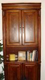 Kimball International desk set (hutch, credenza, peninsula desk, open base & book case)