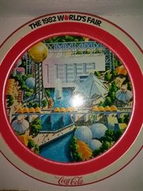 Vintage 1982 "Worlds Fair "Coca Cola Tray
