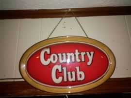 Vintage Country Club Beer Sign