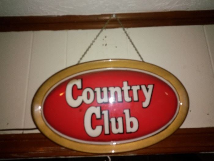 Vintage Country Club Beer Sign