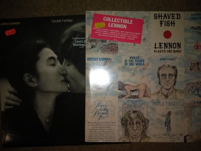 Sealed  Never Opened John Lennon "Double Fantasy" and" Shaved Fish " Vinyl Record
