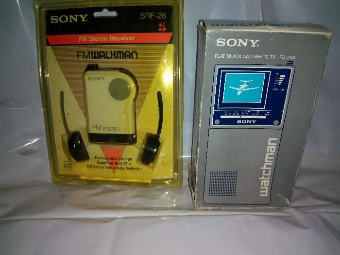 Vintage Sony Walkman Never Opened and Sony Watchman in Box
