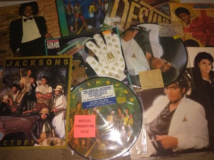 Jacksons 84' Victory Tour Program, Michael Jackson albums, Jackson 5 Albums, The Jacksons Picture Disc,  Rare Sealed Motown Picture Disc and more...