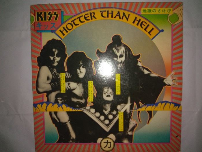Rare Kiss "Hotter Than Hell"  Vinyl Japan Pressing