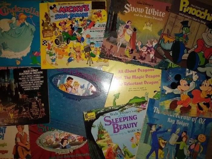 Vintage Disneyland Vinyl Records