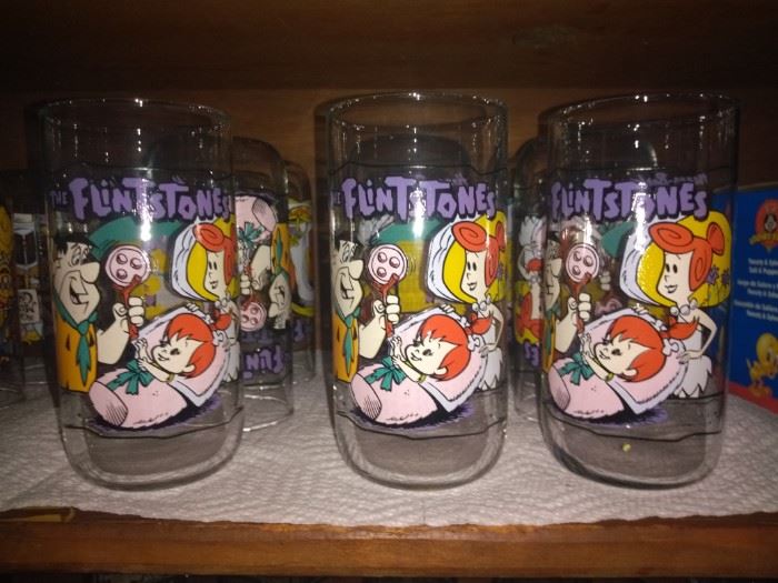 Set of 6 Flintstones Glasses