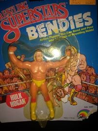 Wrestling Superstars Bendies Toy signed by " Hulk Hogan"