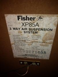 Back of Speaker Fisher XP85A