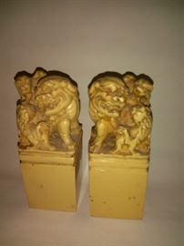 Pair of Asian Dog Stampers
