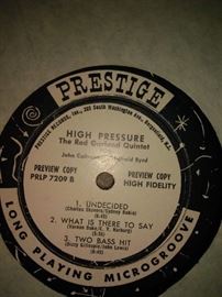 Vintage Test Press The Red Garland Quintet High Pressure 33 1/3 rpm Vinyl Record