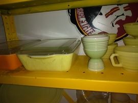 Vintage Yellow and Orange Pyrex Casserole Trays
