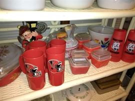 New Falcons, Bulldogs, Vintage Red Pyrex