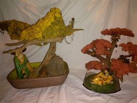 Vintage Asian Ceramic Miniature Tree