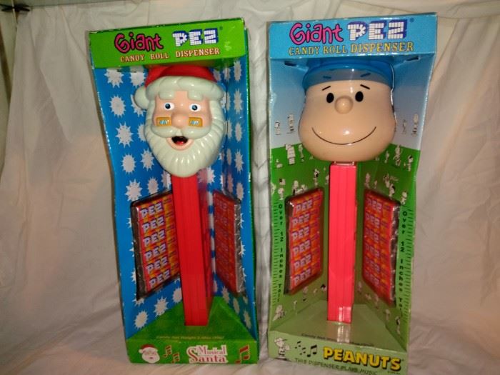 Giant Pez Dispenser Santa and Charlie Brown