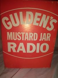 Vintage Guldens's Mustard Jar Radio Still In Box
