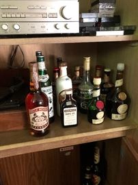 Vintage liquor bottles