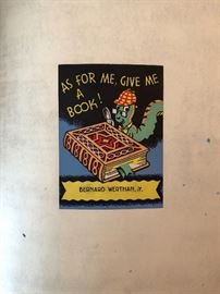 Bookplate in stamp album, also comes with carrying case