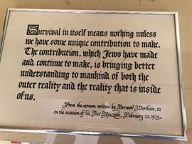 Quote from Bernard Werthan III's Bar Mitzvah