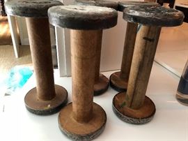 Larger wooden spools from the old Werthan Bag factory
