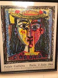 1964 Paris Palace Gallery print, Picasso print