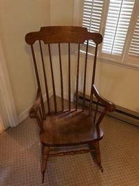 Nice old rocker, another one painted blue and two mini child rockers!