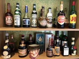Vintage liquor bottle collection: some very old and interesting drinks here!