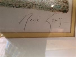Rene Lenis signed print