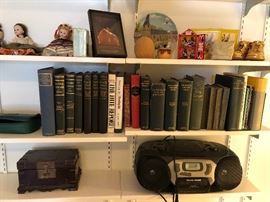 There are books scattered throughout the house. Souvenirs of foreign travel.