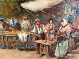 Detail of Dennis Ainsley oil on canvas