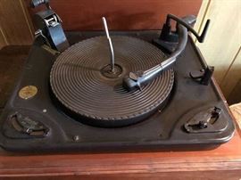 Vintage wooden turntable
