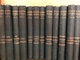 Large multi-volume vintage set of Dickens’ Works