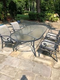 Outdoor patio furniture, chairs need new webbing