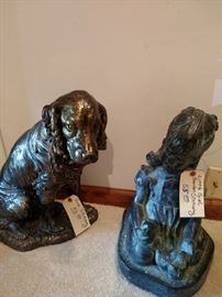 Dog/Girl Statues