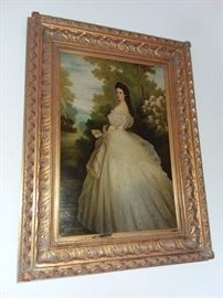 Portrait Of Elegant Lady In Garden Painting by John Dauson