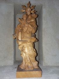 Hand Carved Religious Figure