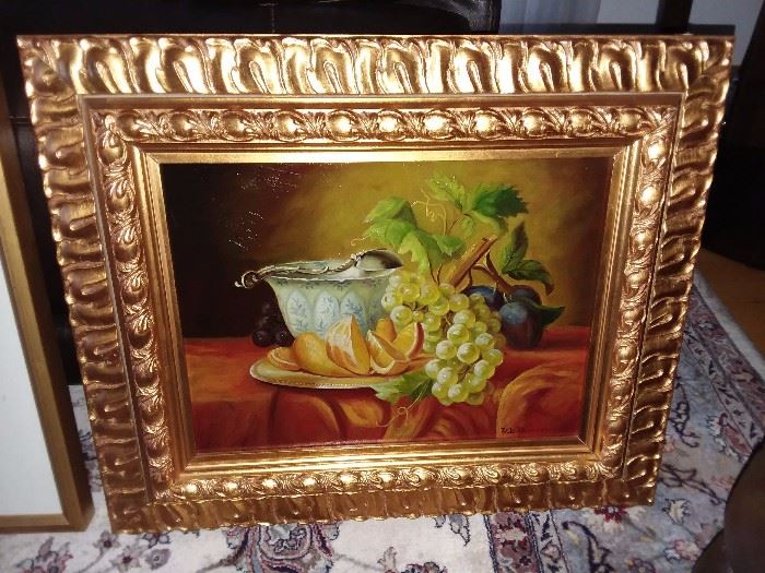Fruit Still Life Painting By J. Cecil