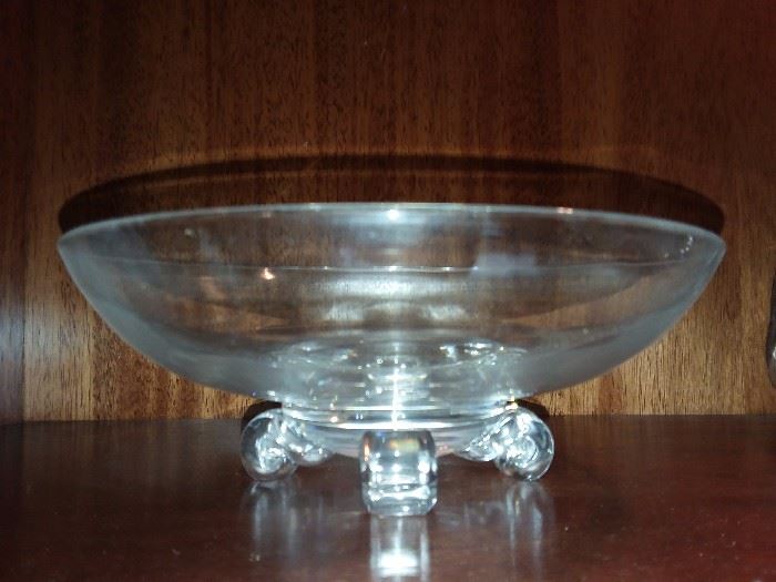 Steuben Glass 4 Footed Bowl
