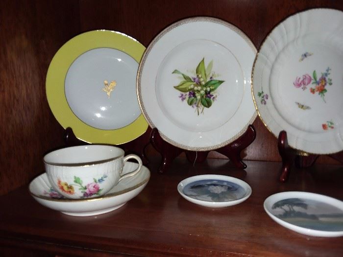 KPM Cup and Saucer Set & Rosenthal Dishes