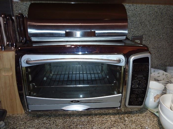 Oster Toaster Oven and Stainless Steel Bread Box
