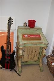 Vintage Desk & Guitar