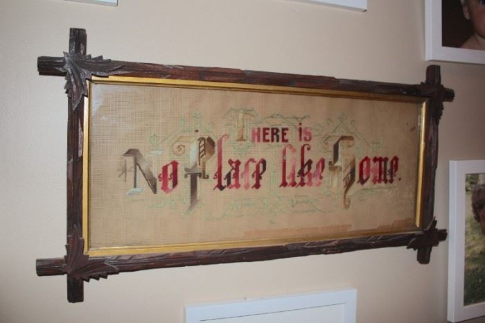 Framed "No Place Like Home" Sign