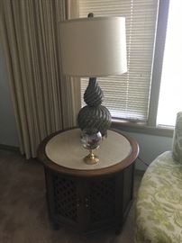 lamps and end tables, vintage