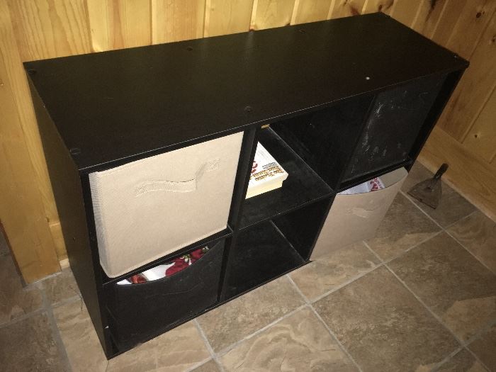 black storage cabinet