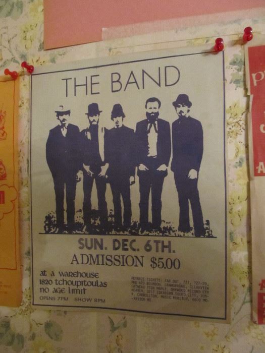 Original Sun Dec 6, 1970 Paper Broadside  The Warehouse New Orleans. The Band. The Warehouse opened Jan 30, 1970.